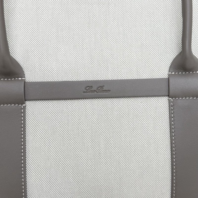 로로피아나 그레이 캔버스 대형 쇼핑백 001-252927