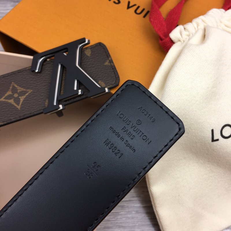 루이비통 와이드 버클 캔버스 벨트 001-253023