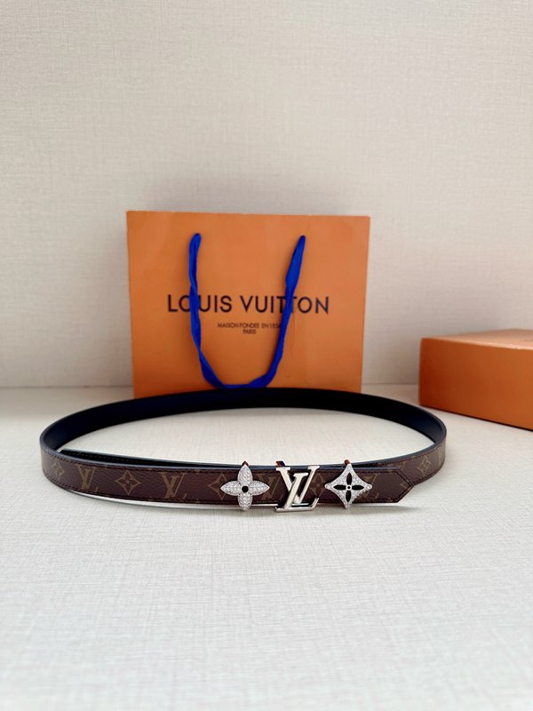 LV 트리오 양면 벨트 모노그램 캔버스와 가죽 001-253031