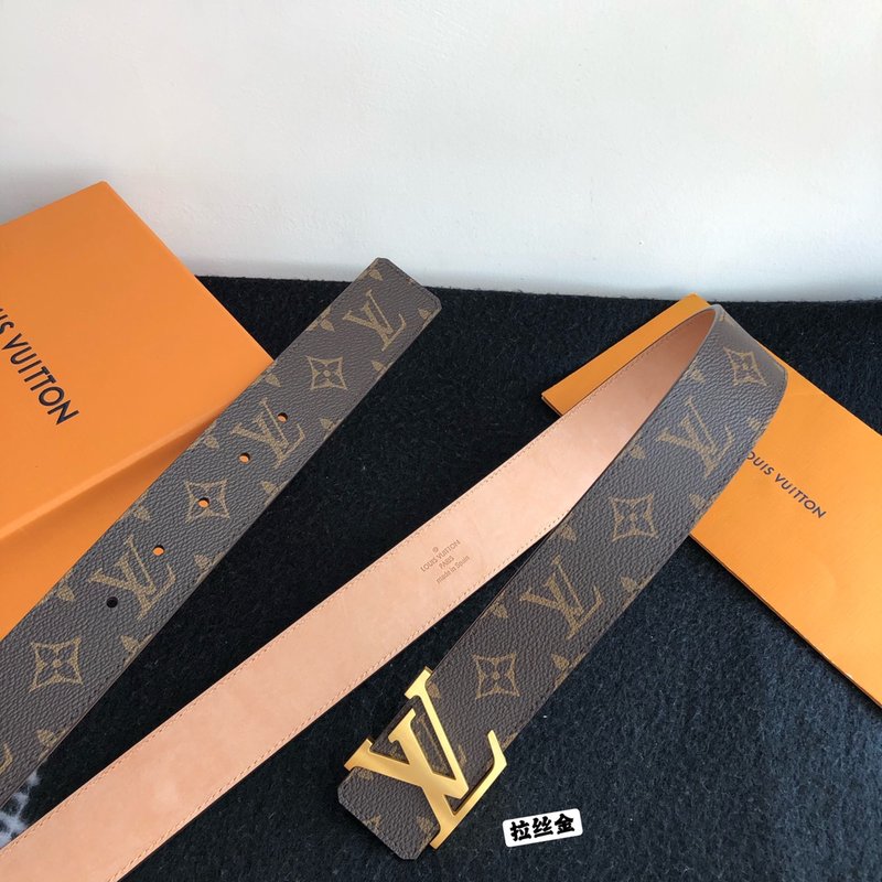 루이비통 클래식 체커보드 모노그램 메탈 버클 벨트 001-253084