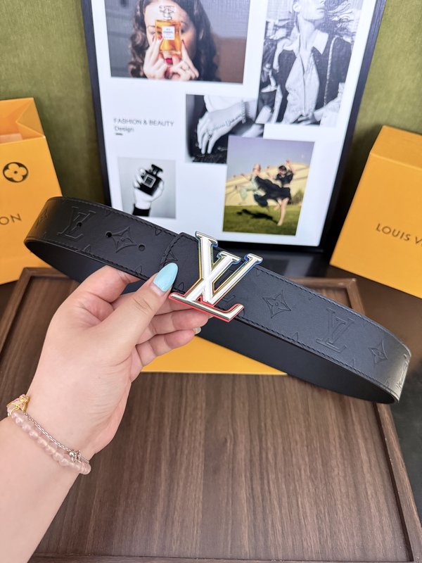 LV 풀 엠보싱 그라데이션 버클 가죽 벨트 001-253119