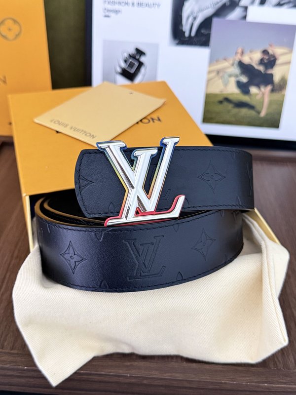 LV 풀 엠보싱 그라데이션 버클 가죽 벨트 001-253119