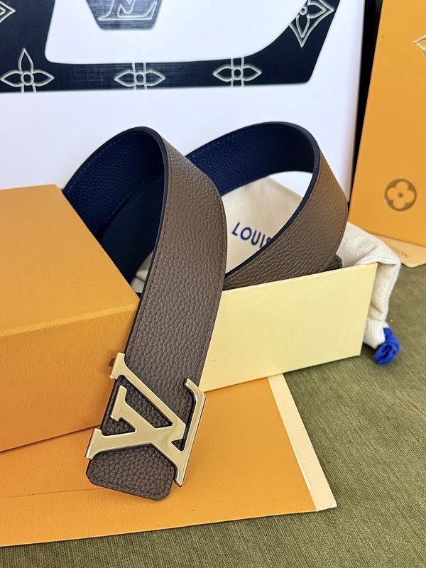 LV 양면 컬러블록 리치 그레인 가죽 벨트 001-253188