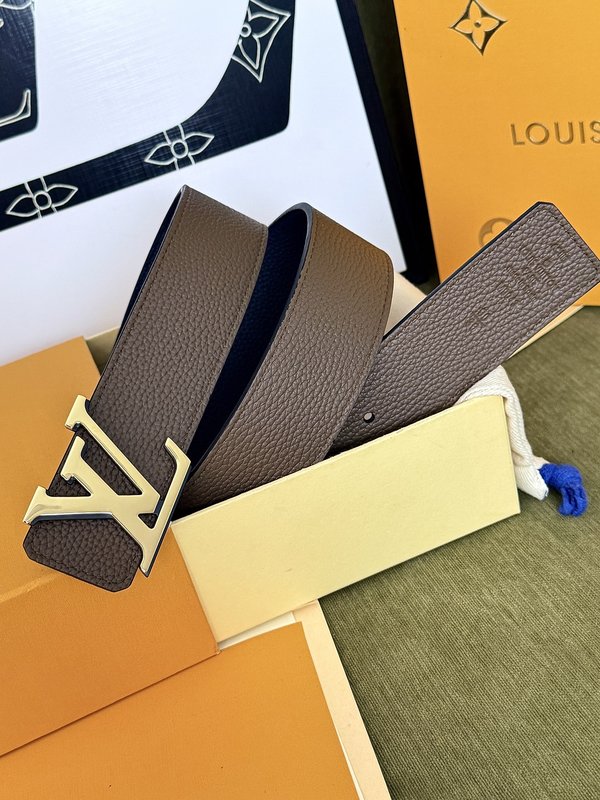 LV 양면 컬러블록 리치 그레인 가죽 벨트 001-253188