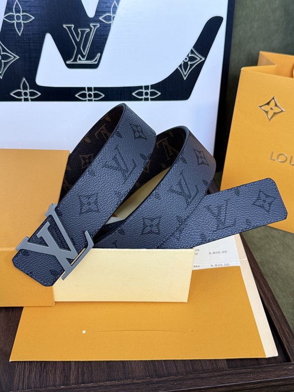 LV 양면 모노그램 그레이 버클 벨트 001-253190