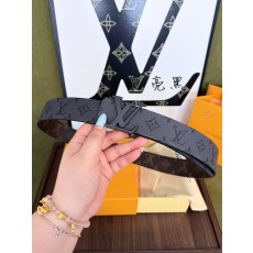루이비통 양면 모노그램 블랙 버클 벨트 001-253193