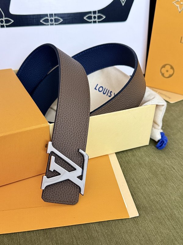 LV 양면 컬러블록 리치 그레인 가죽 벨트 001-253196