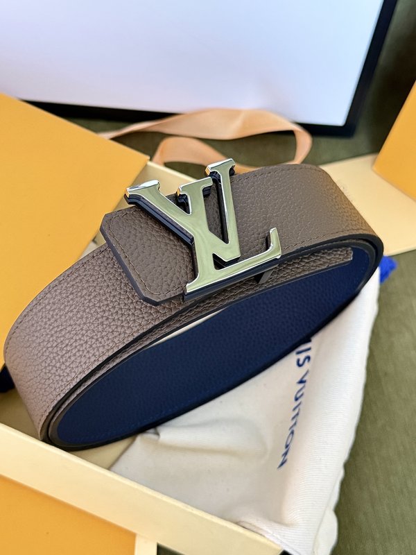 LV 양면 컬러블록 리치 그레인 가죽 벨트 001-253196