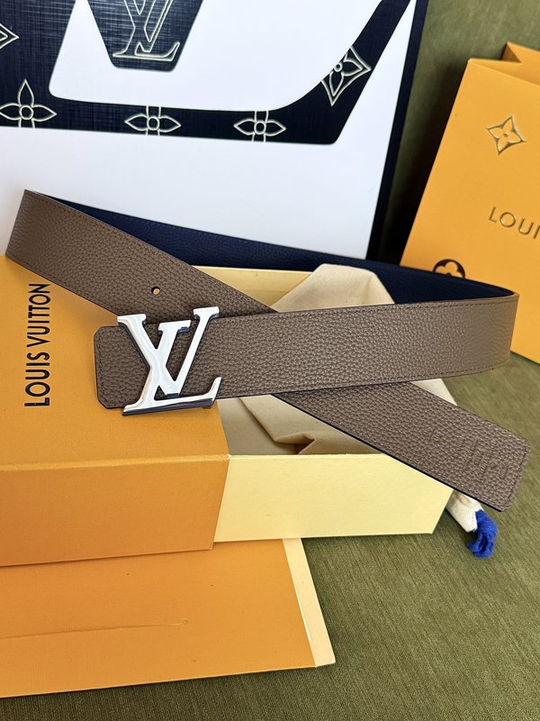 LV 양면 컬러블록 리치 그레인 가죽 벨트 001-253196
