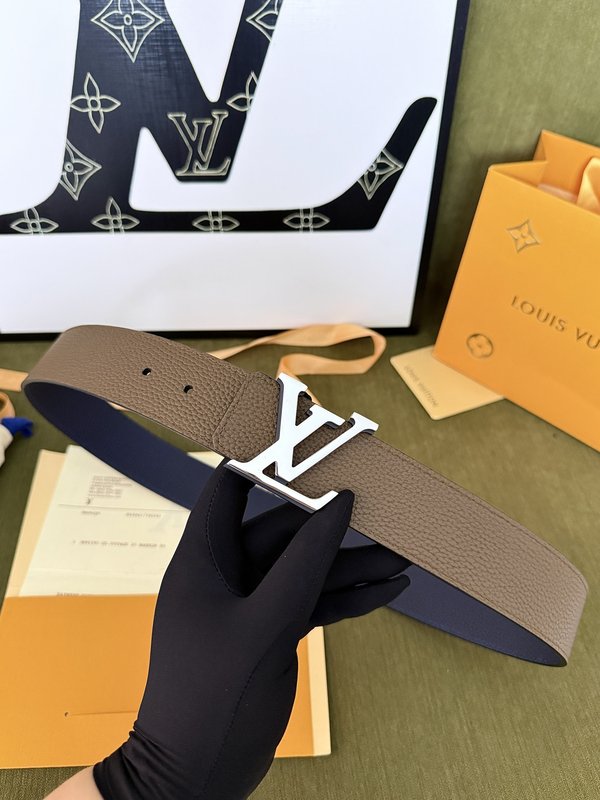 LV 양면 컬러블록 리치 그레인 가죽 벨트 001-253196