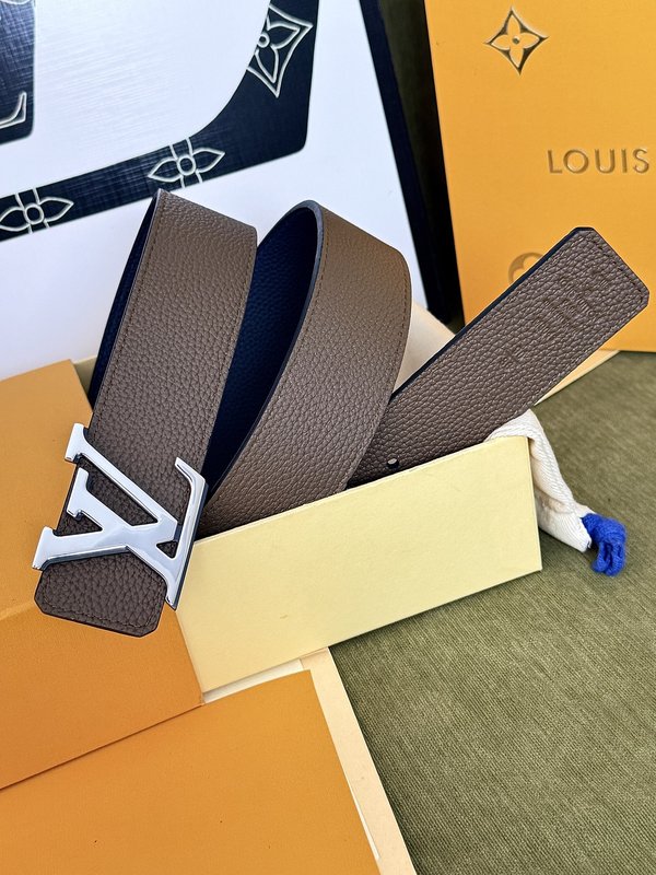 LV 양면 컬러블록 리치 그레인 가죽 벨트 001-253196