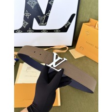 LV 양면 컬러블록 리치 그레인 가죽 벨트 001-253196