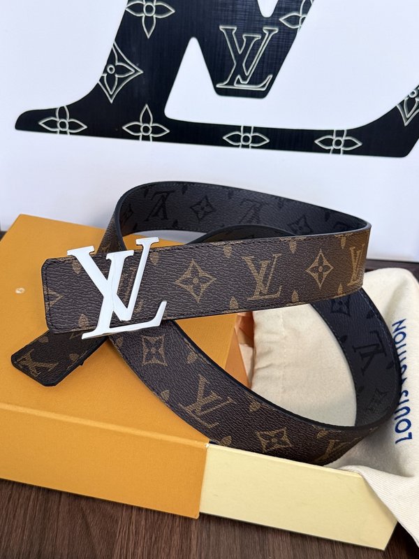 LV 양면 그레이 모노그램 실버 버클 벨트 001-253197