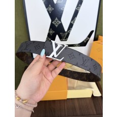 LV 양면 그레이 모노그램 실버 버클 벨트 001-253197