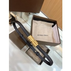 BV 블랙 골드 메탈 버클 랩어라운드 웨이스트 벨트 001-253274