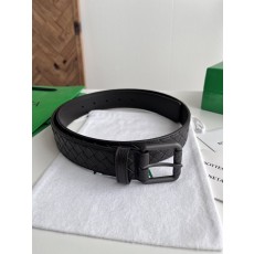 남성용 브레이드 체크 무늬 가죽 벨트 001-253382
