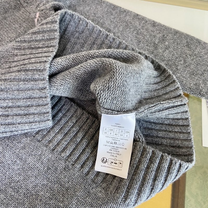 디올 회색 캐시미어 별 로고 니트 001-253986