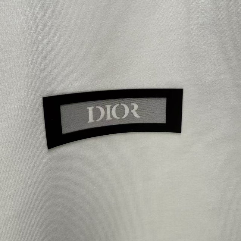 디올 남성 면 100% 로고 반팔 티셔츠 001-253988