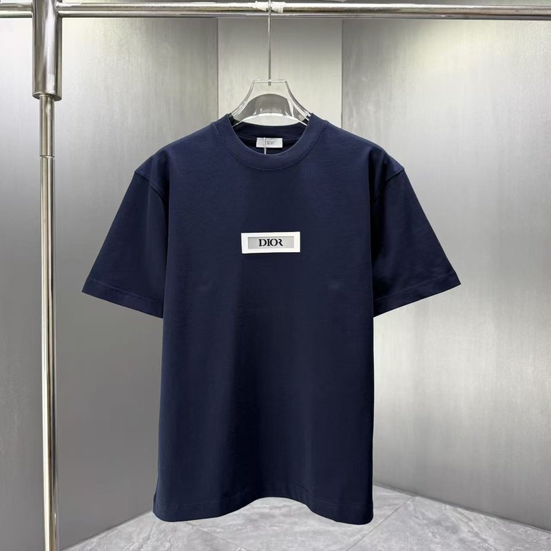 디올 남성 면 100% 로고 반팔 티셔츠 001-253991