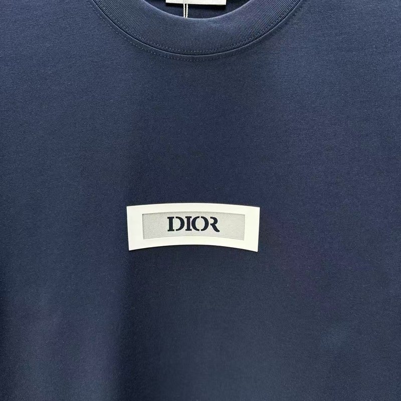 디올 남성 면 100% 로고 반팔 티셔츠 001-253991