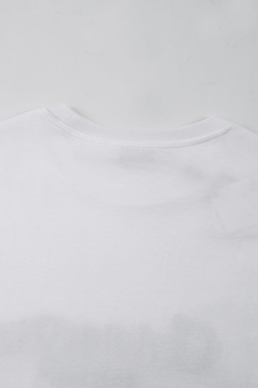 디올 자수 라운드넥 반팔 티셔츠 001-254008