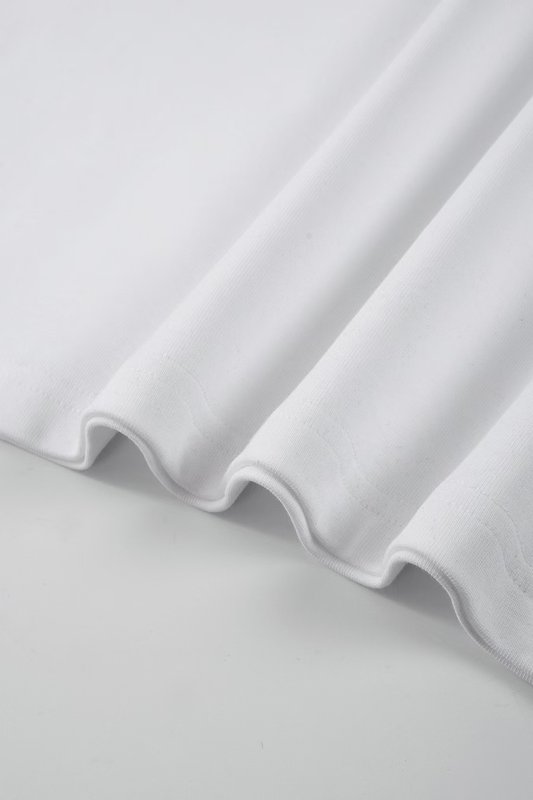 디올 자수 라운드넥 반팔 티셔츠 001-254008