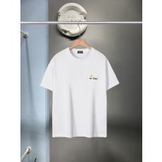 디올 데이지 자수 라운드넥 반팔 티셔츠 001-254029