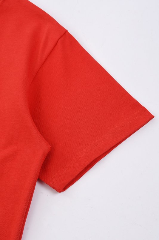 디올 자수 라운드넥 반팔 티셔츠 001-254034