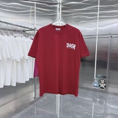 디올 라운드넥 반팔 티셔츠 유니섹스 001-254057