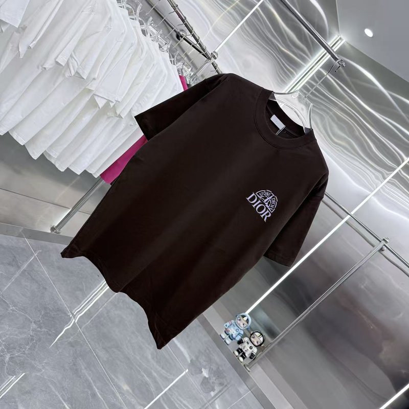 디올 라운드넥 반팔 티셔츠 입체 실리콘 공법 유니섹스 001-254066