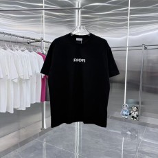 디올 입체 실리콘 라운드넥 반팔 티셔츠 001-254068