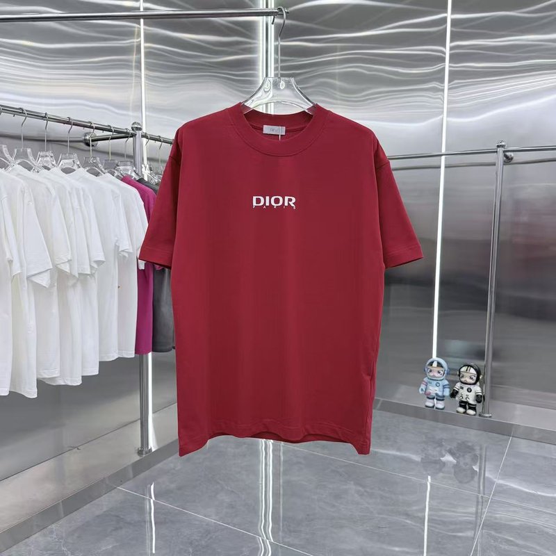 디올 라운드넥 슬리브 입체 실리콘 티셔츠 001-254069