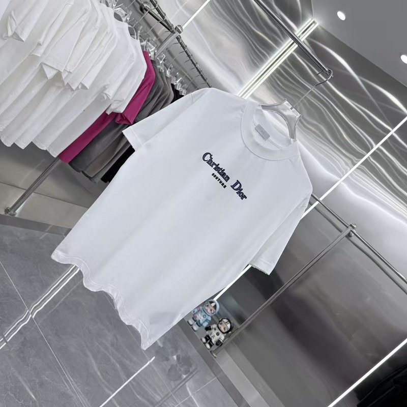 디올 마모 홀 라운드 숏슬리브 티셔츠 001-254072