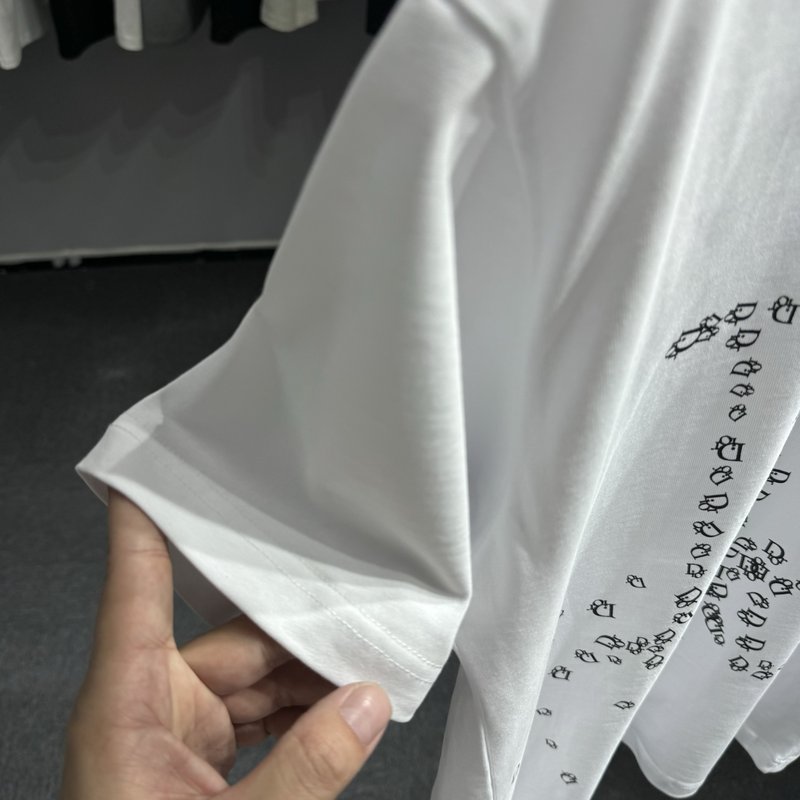 디올圆领字母绣花短袖 T 恤 001-254089