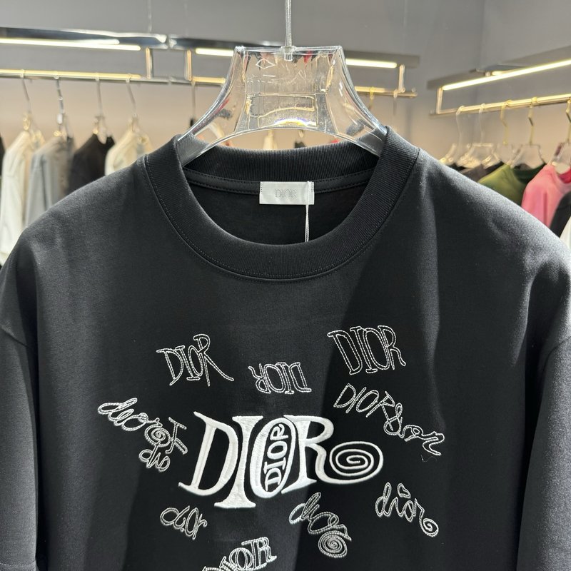 디올 라운드넥 반팔 티셔츠 001-254095