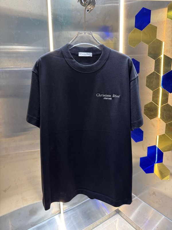 디올 클래식 레터 자수 반팔 티셔츠 001-254096