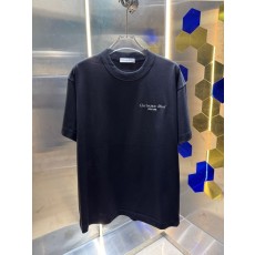 디올 클래식 레터 자수 반팔 티셔츠 001-254096