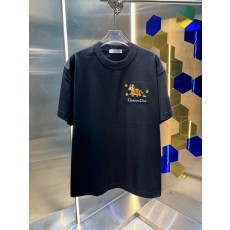 크리스찬 디올 클래식 레터 자수 반팔 티셔츠 001-254099