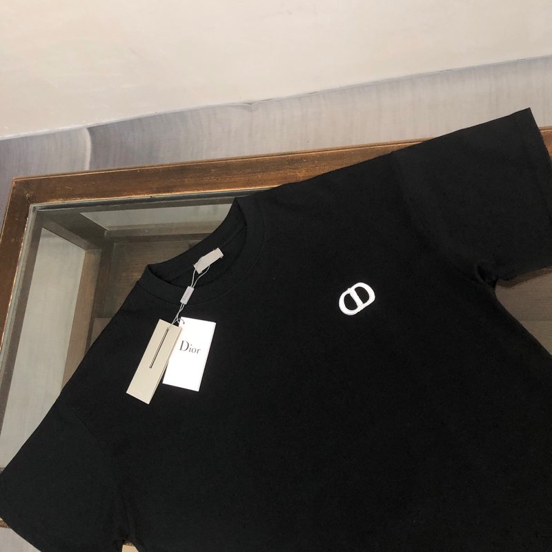 디올 라운드넥 반팔 티셔츠 001-254175