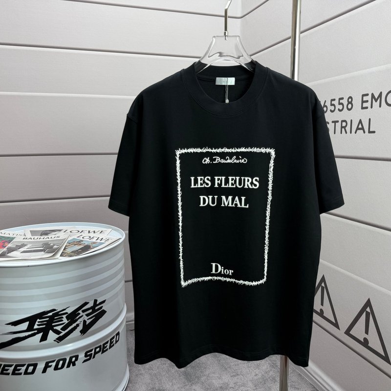 디올 클래식 레터링 엠보 티셔츠 001-254268