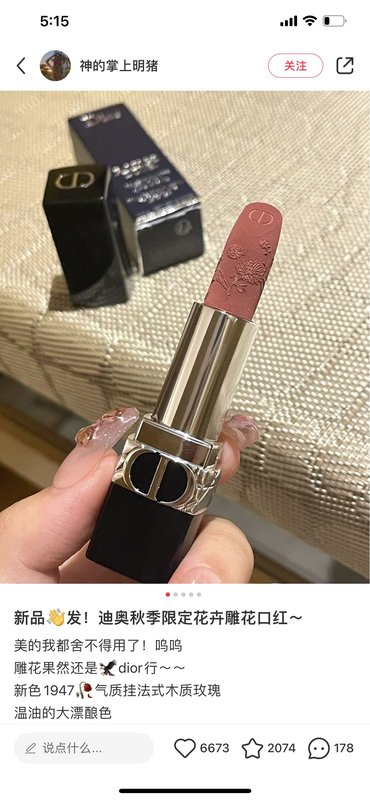 디올 가을 한정판 꽃 조각 입술색조 001-254381