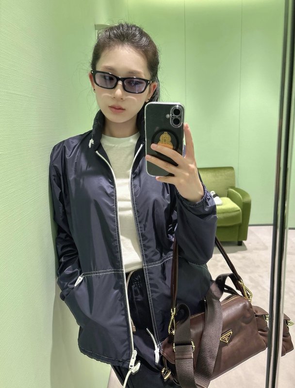 네이비 후드 나일론 자켓 001-255576