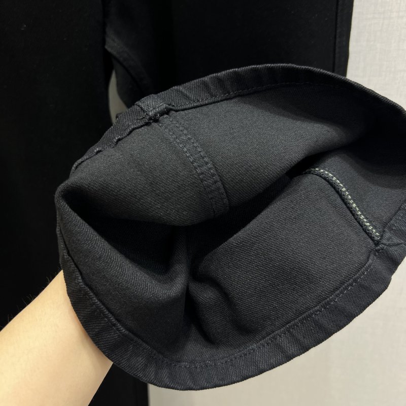 로고 레더 패치 스트레이트 데님 팬츠 001-255582