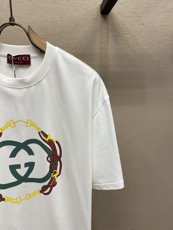 구찌 2026 신상 남녀공용 면 반팔 티셔츠 001-255666