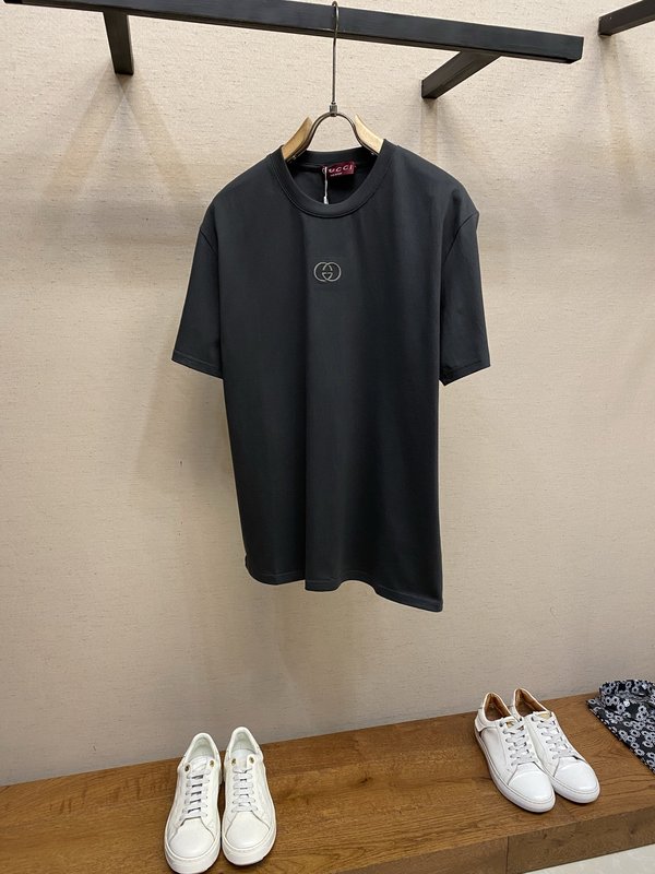 구찌 더블 G 자수 코튼 반팔 티셔츠 001-255667