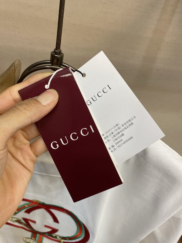 구찌 더블 G 자수 코튼 반팔 티셔츠 001-255669