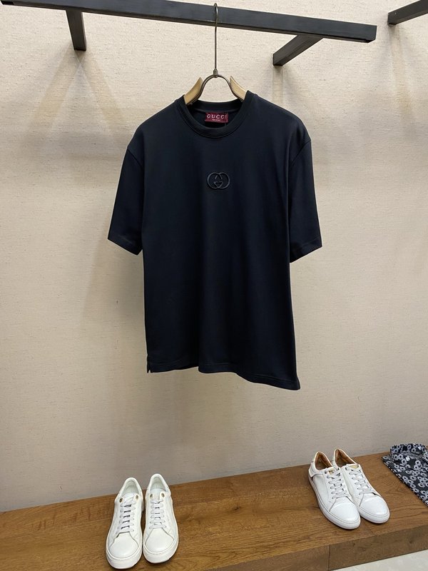 구찌 더블 G 자수 라운드넥 반팔 티셔츠 001-255680