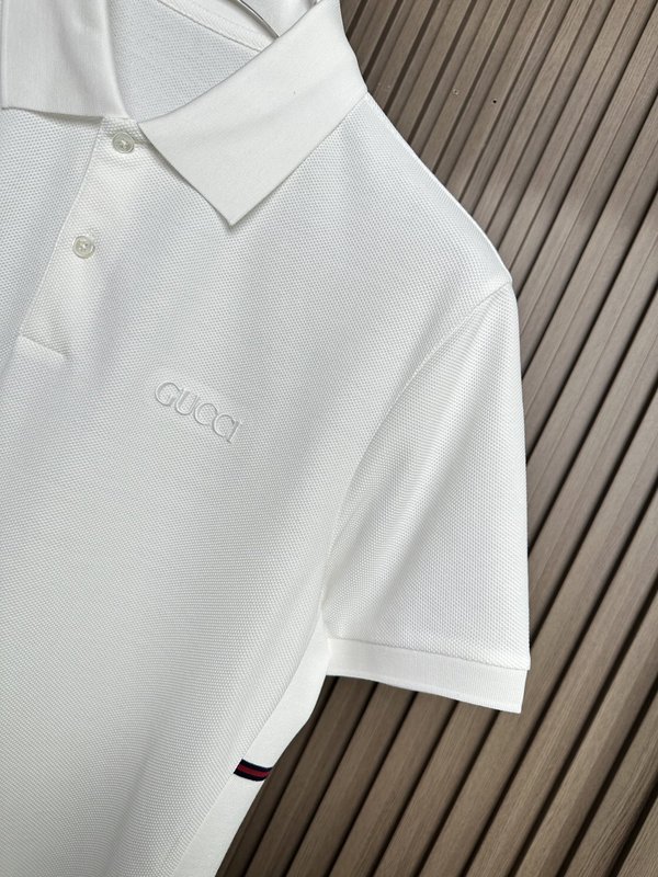 구찌 레드 블루 컬러 블록 폴로 셔츠 001-255682