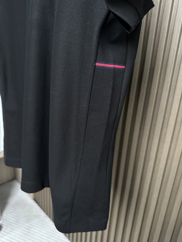구찌 레드 블루 컬러 블록 폴로 셔츠 001-255683