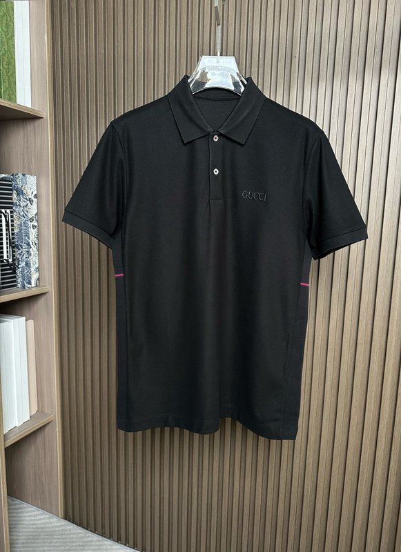 구찌 레드 블루 컬러 블록 폴로 셔츠 001-255683